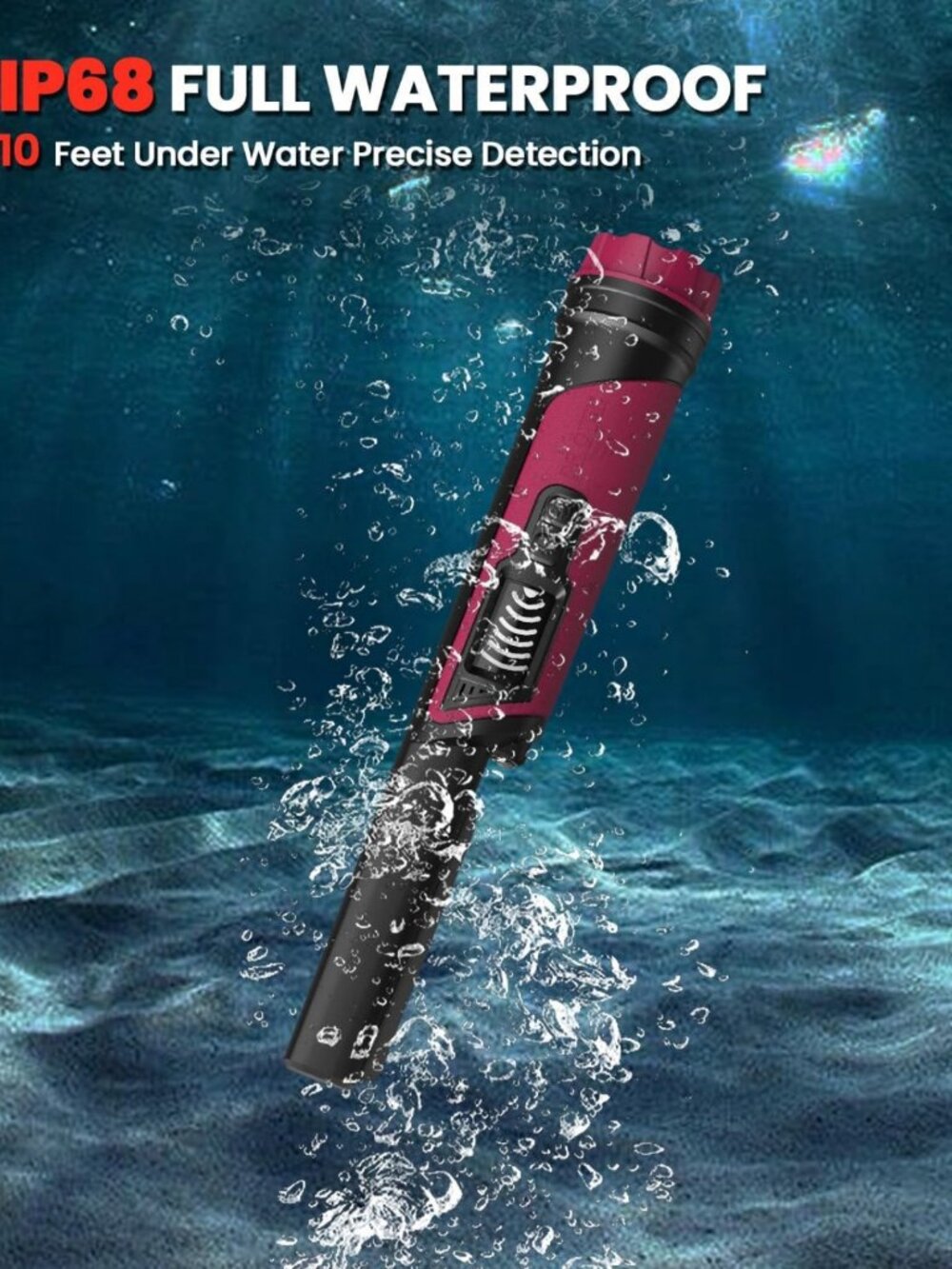 Waterproof Metal Detector Pinpointer with LCD & LED Light - 360° - Picture 6 of 10